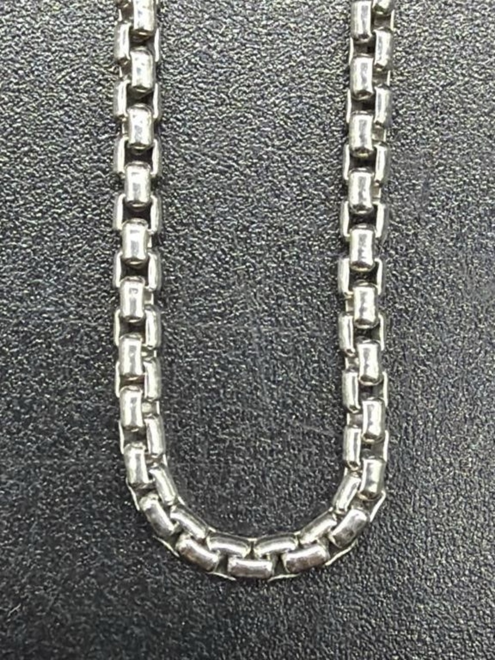 EFFY 925 Sterling Silver Box Link Chain Necklace 22” Italy Signed Tag